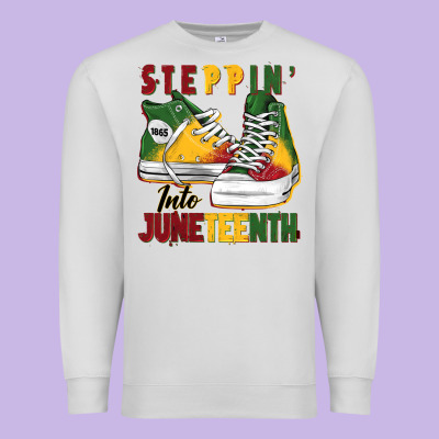 Steppin' Into Juneteenth Premium Sweatshirt Designed By Barkaloodesign