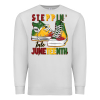 Dove Grey steppin' into juneteenth Premium Sweatshirt - BarkalooDesign