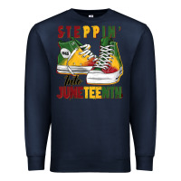 Navy steppin' into juneteenth Premium Sweatshirt - BarkalooDesign