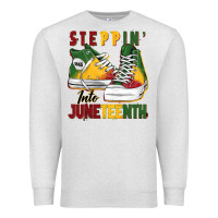 Oatmeal Heather steppin' into juneteenth Premium Sweatshirt - BarkalooDesign