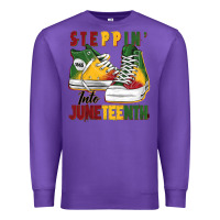 Purple steppin' into juneteenth Premium Sweatshirt - BarkalooDesign