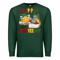Sports Green steppin' into juneteenth Premium Sweatshirt - BarkalooDesign