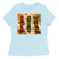 Pumpkins Leaves Flannels Hayrides Football Ladies Tee | Teevron