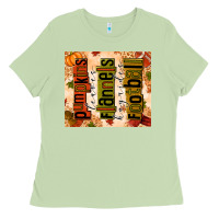 Matcha pumpkins leaves flannels hayrides football Ladies Tee - texasbilliewilder