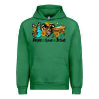 Emerald peace love jesus Urban Hoodie - AdoDesignShop