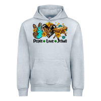 Heather Grey peace love jesus Urban Hoodie - AdoDesignShop