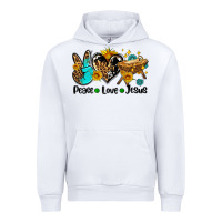 White peace love jesus Urban Hoodie - AdoDesignShop
