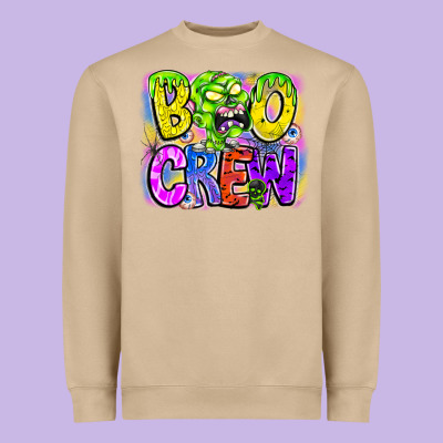 Boo Crew Heavyweight Sweatshirt Designed By Cowhidedigitalart