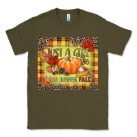 Army Green Just a girl who loves Fall Classic Tee - NancyCooperArtShop