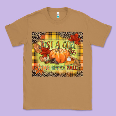 Just A Girl Who Loves Fall Classic Tee Designed By Nancycooperartshop