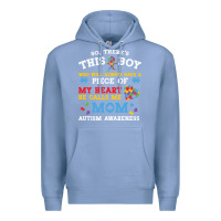 Colony Blue LIL Autism Mom Premium Hoodie - CowhideDigitalArt