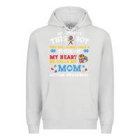 Dove Grey LIL Autism Mom Premium Hoodie - CowhideDigitalArt