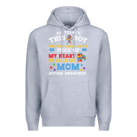 Heather Grey LIL Autism Mom Premium Hoodie - CowhideDigitalArt