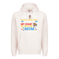 Pale Pink LIL Autism Mom Premium Hoodie - CowhideDigitalArt