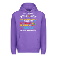 Purple LIL Autism Mom Premium Hoodie - CowhideDigitalArt