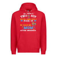 Red LIL Autism Mom Premium Hoodie - CowhideDigitalArt