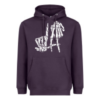 Plum la hand sign lazy diy halloween costume skeleton los angeles pullover Heavyweight Hoodie - trangStudio