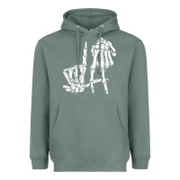 Sage la hand sign lazy diy halloween costume skeleton los angeles pullover Heavyweight Hoodie - trangStudio