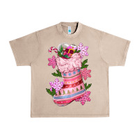 French Oak pink christmas socks Urban Heavy Tee - CowGirlArtShop