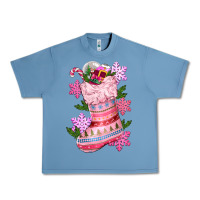 Pebble Blue pink christmas socks Urban Heavy Tee - CowGirlArtShop