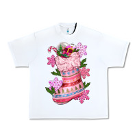 White pink christmas socks Urban Heavy Tee - CowGirlArtShop