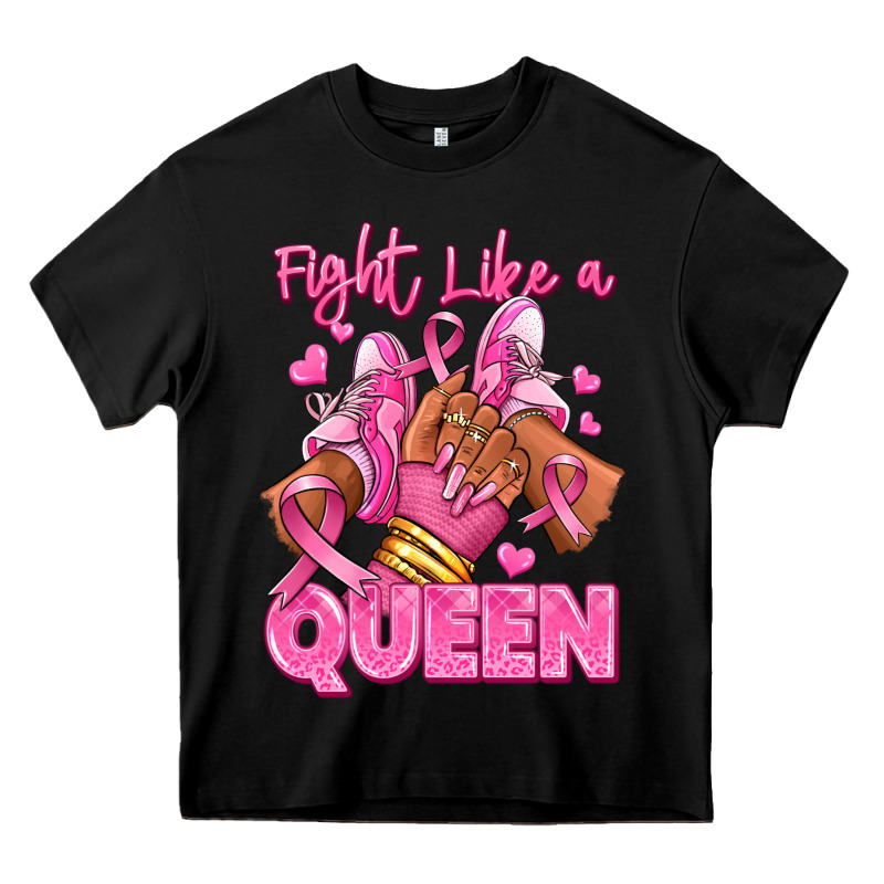 Survivor Queen Breast Cancer Afro Girl Sneakers Heavy Core Tee by RanaPortraitStore | Teevron