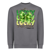 Storm Not Lucky Simply Blessed Heavyweight Sweatshirt - CowhideDigitalArt