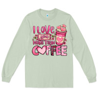 Matcha i love you more than coffee valentines day Long Sleeve Tee - OliviaCreatesArt