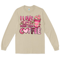 Mushroom i love you more than coffee valentines day Long Sleeve Tee - OliviaCreatesArt