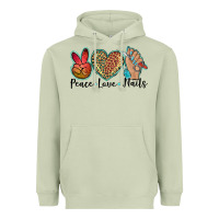 Matcha peace love nails Heavyweight Hoodie - BarkalooDesign
