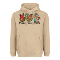 Mushroom peace love nails Heavyweight Hoodie - BarkalooDesign