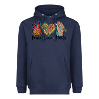 Navy peace love nails Heavyweight Hoodie - BarkalooDesign