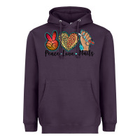Plum peace love nails Heavyweight Hoodie - BarkalooDesign
