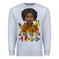 Heather Grey juneteenth 1865 black boy Premium Sweatshirt - BarkalooDesign