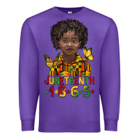 Purple juneteenth 1865 black boy Premium Sweatshirt - BarkalooDesign