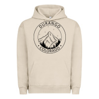 Pigment French Oak Durango Mountain City - Colorado State Souvenir Gift Urban Hoodie - trangStudio