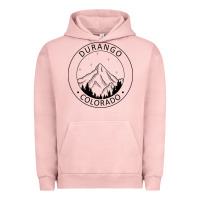 Pigment Salmon Durango Mountain City - Colorado State Souvenir Gift Urban Hoodie - trangStudio