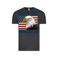 Vintage Black american bald eagle let's go brandon Vintage Tee - Jasminsmagicworld