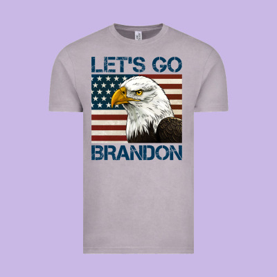 American Bald Eagle Let's Go Brandon Vintage Tee Designed By Jasminsmagicworld