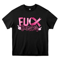Black Fu*ck Cancer Heavy Core Tee - RanaPortraitStore