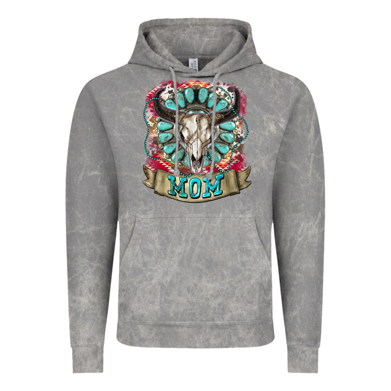 Mom Bull Skull Mother's Day Vintage Hoodie by CowGirlArtShop | Teevron