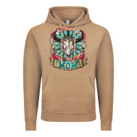 Vintage Coffee Mom Bull Skull Mother's Day Vintage Hoodie - CowGirlArtShop