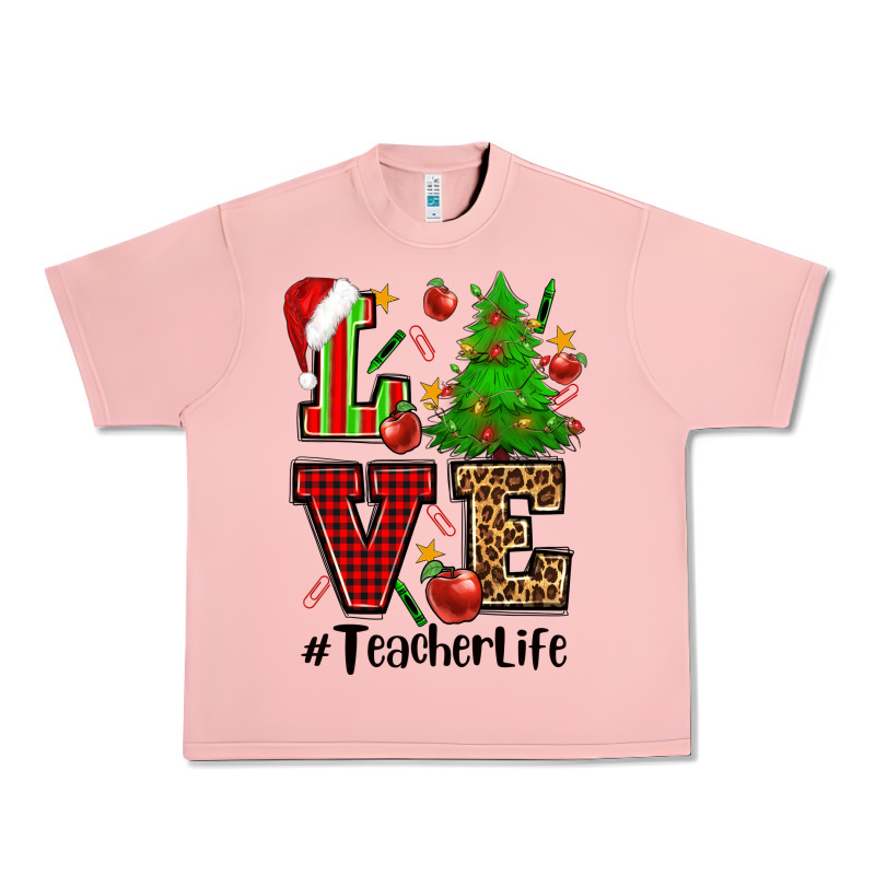 Love Teacher Life Christmas Urban Heavy Tee by CowGirlArtShop | Teevron
