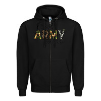 Black proud Army mom Zipper Hoodie - CowhideDigitalArt