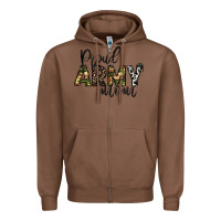 Chestnut proud Army mom Zipper Hoodie - CowhideDigitalArt