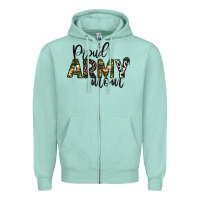 Seafoam proud Army mom Zipper Hoodie - CowhideDigitalArt