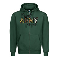 Sports Green proud Army mom Zipper Hoodie - CowhideDigitalArt
