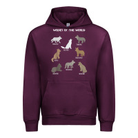 Mauve Wine Wolves Of The World Educational Wolf Gift Urban Hoodie - trangStudio
