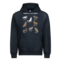 Navy Wolves Of The World Educational Wolf Gift Urban Hoodie - trangStudio