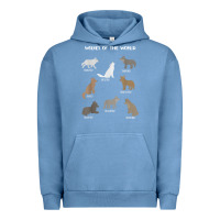 Pigment Pebble Blue Wolves Of The World Educational Wolf Gift Urban Hoodie - trangStudio